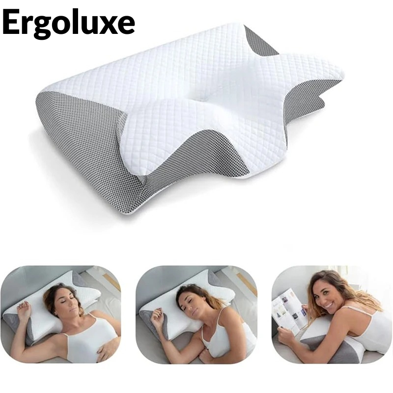 Ergoluxe 2-i-1 Ergonomisk Memory Foam Nackkudde